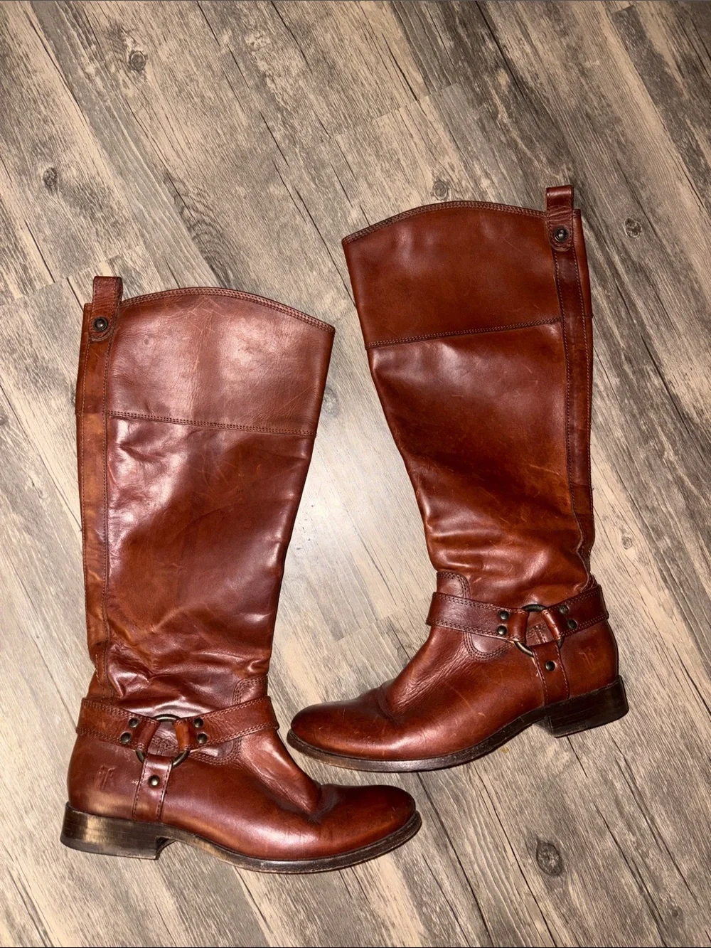 FRYE BOOTS MELISSA HARNESS INSIDE ZIP woman’s 7.5